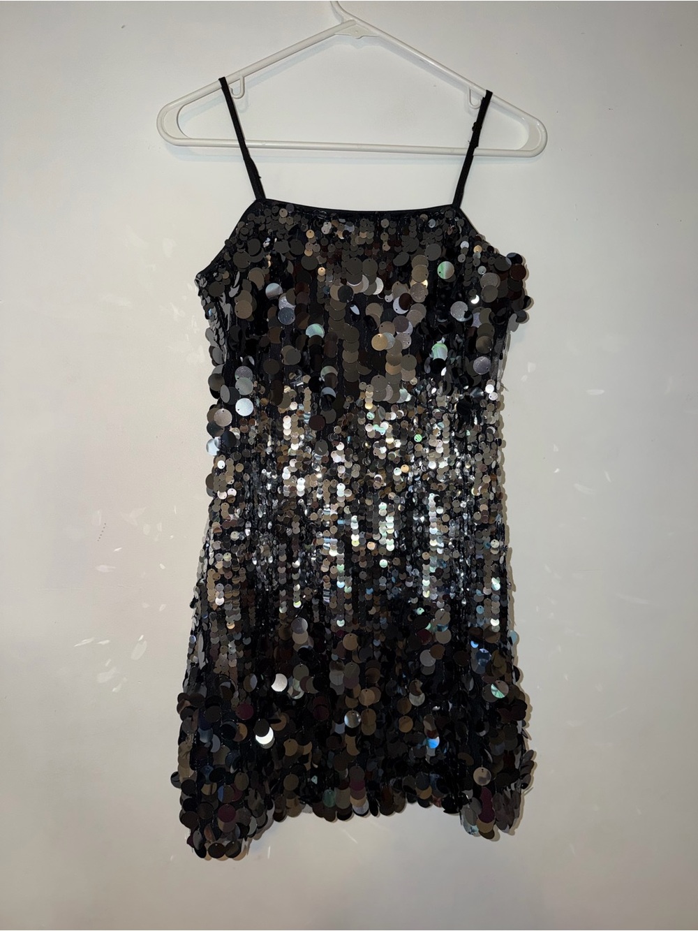 Crystal Sky Black Sequin V-Neck Dress